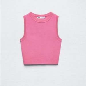 Zara knit cropped tank